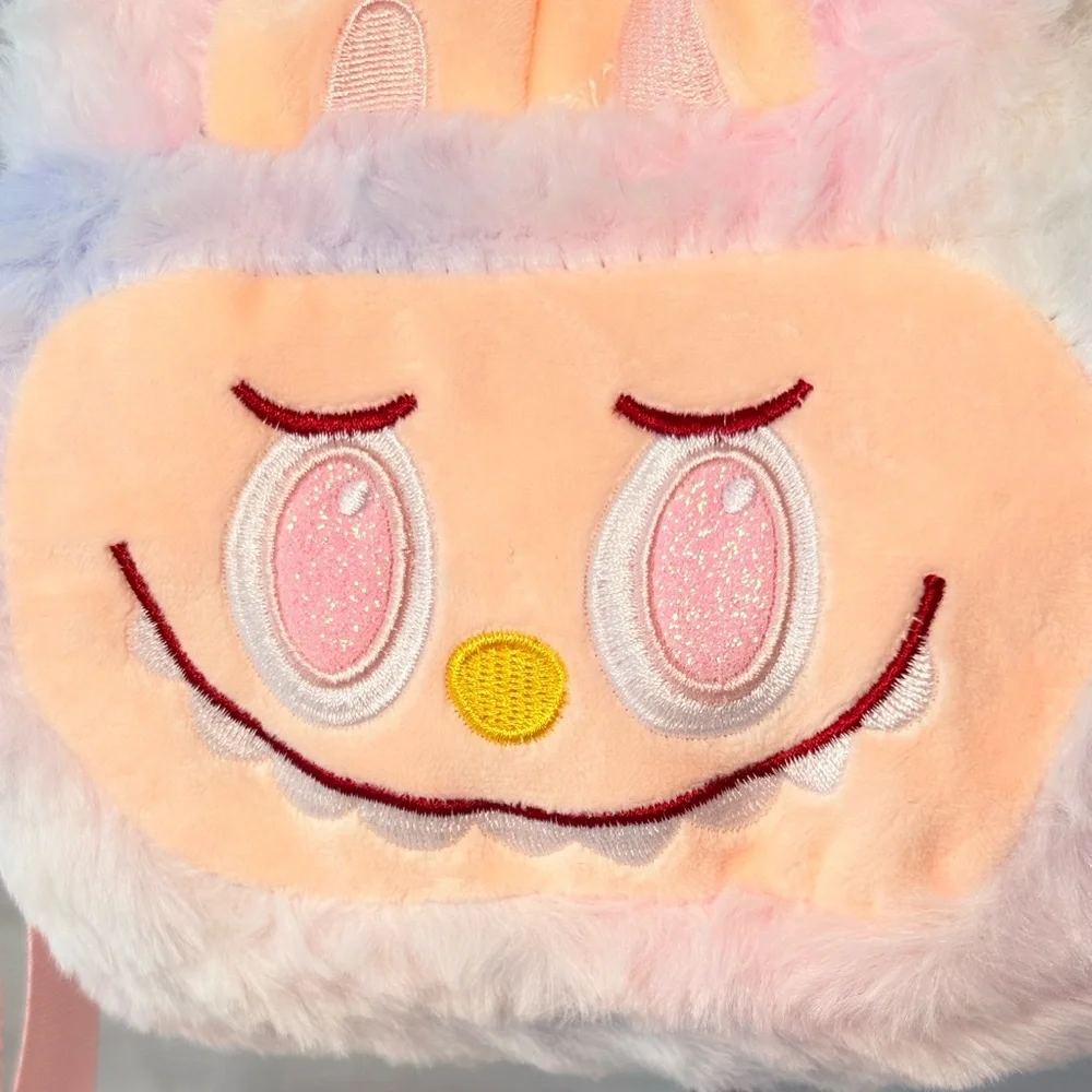Cute Pastel Labubu‎ Plush Crossbody Bag